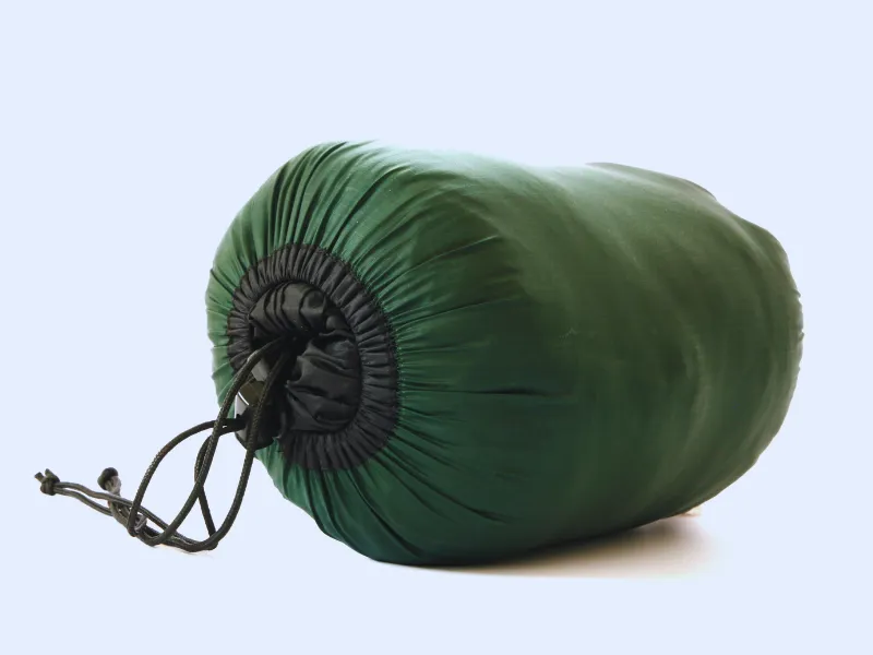Green sleeping bag